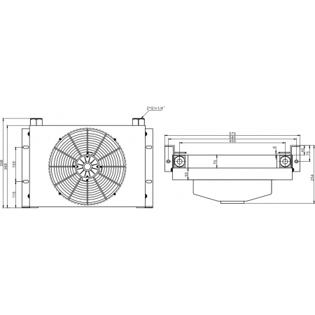 CHŁODNICA OLEJU HYDRAULICZNEGO 200 l/min DC 12V