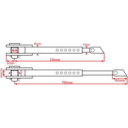 MOCNY STABILIZATOR BOCZNY ODCIĄG C-360 3P ZETOR