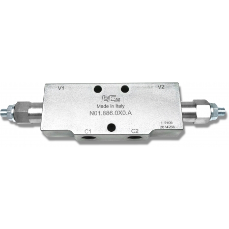 Zawór przeciążeniowo zwrotno hamujący 3/8" OVERCENTER VBCD DE-A ZAMEK