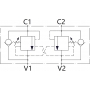 Zawór przeciążeniowo zwrotno hamujący 3/8