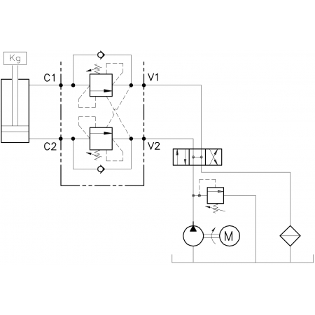 SIŁOWNIK LEWY SMT-2LS 80x45 SKOK 500 REGULOWANE UCHO AGREGAT UPRAWOWY