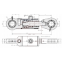 Siłownik Hydrauliczny 50x28 Skok 320 + Mocowania