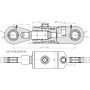 MOCNY SIŁOWNIK HYDRAULICZNY CYLINDER 80mm SKOK 220