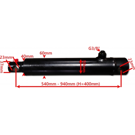 SIŁOWNIK CYLINDER HYDRAULICZNY TŁOK SKOK 400 SMN1G 40x400