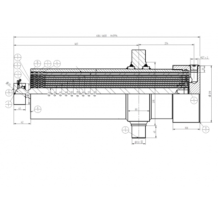 SIŁOWNIK HYDRAULICZNY 30 TON ST-8 3994 L= 686mm