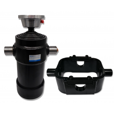 SIŁOWNIK HYDRAULICZNY CYLINDER WYWROTU SKOK 1250 mm 12T + KOŁYSKA
