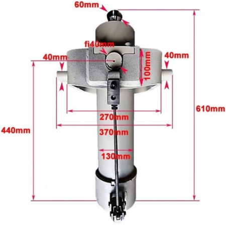 SIŁOWNIK HYDRAULICZNY 1320 D-47 D-50 + ZAWÓR ODCINAJĄCY