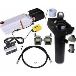 Hydraulika wywrotu 2m na 3 strony SKOK 520 5T 12V KIPRA PRZYCZEPKI + ZAWIASY