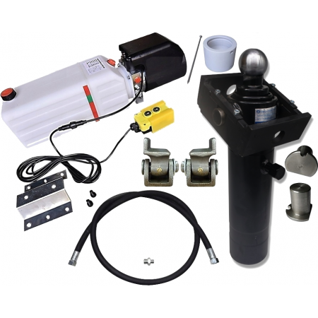 Hydraulika wywrotu 2m na 3 strony SKOK 520 5T 12V KIPRA PRZYCZEPKI + ZAWIASY