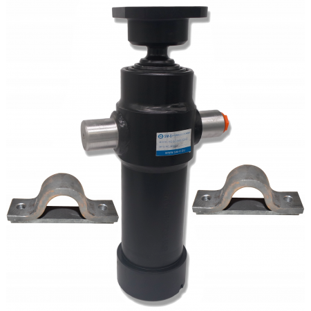 Siłownik Cylinder TELESKOP 700mm 5T Przyczep WYWRÓT Na Tył + MOCOWANIA