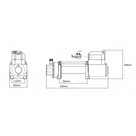 Wyciągarka Winch PEW 12000 HD 12V 5,5T Laweta