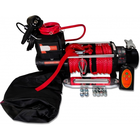 Wyciągarka Elektryczna 12000 lbs 5,5T 12V AUTOLAWETY Syntetyk UTV 4x4 Wciągarka