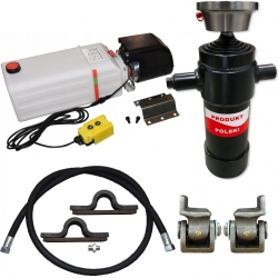 Zestaw hydrauliczny wywrotu kipra 2 - 2,8 m 800 z zawiasami na tył.