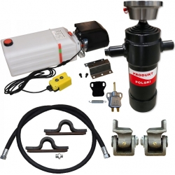 Zestaw hydrauliczny wywrotu kipra 2 - 2,8 m 800 z zawiasami na tył. +wyłącznik