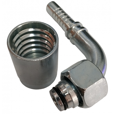 5x ZŁĄCZKA KĄTOWA M18 Z TULEJĄ NA WĄŻ DN10 - 3/8'