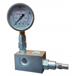 Zawór Hydrauliczny Przelewowy 1/2 70L MANOMETR 400