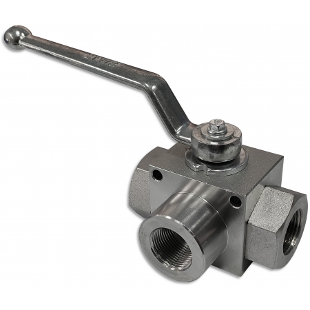 MOCNY ZAWÓR HYDRAULICZNY RĘCZNY KULOWY 3 DROGOWY 3/4 100L