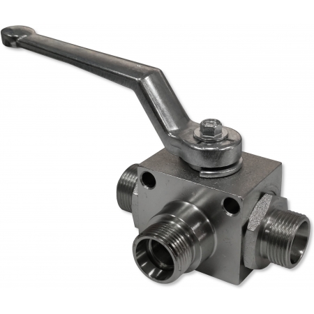 ZAWÓR HYDRAULICZNY RĘCZNY KULOWY 3 DROGOWY M18x1,5 40L