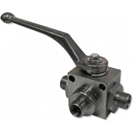 ZAWÓR HYDRAULICZNY RĘCZNY KULOWY 3 DROGOWY M14x1,5 10L